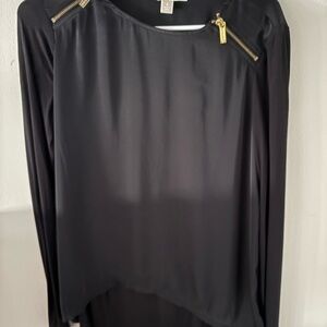 Michel Kors Women’s Longsleeve Blouse Top Black Small
